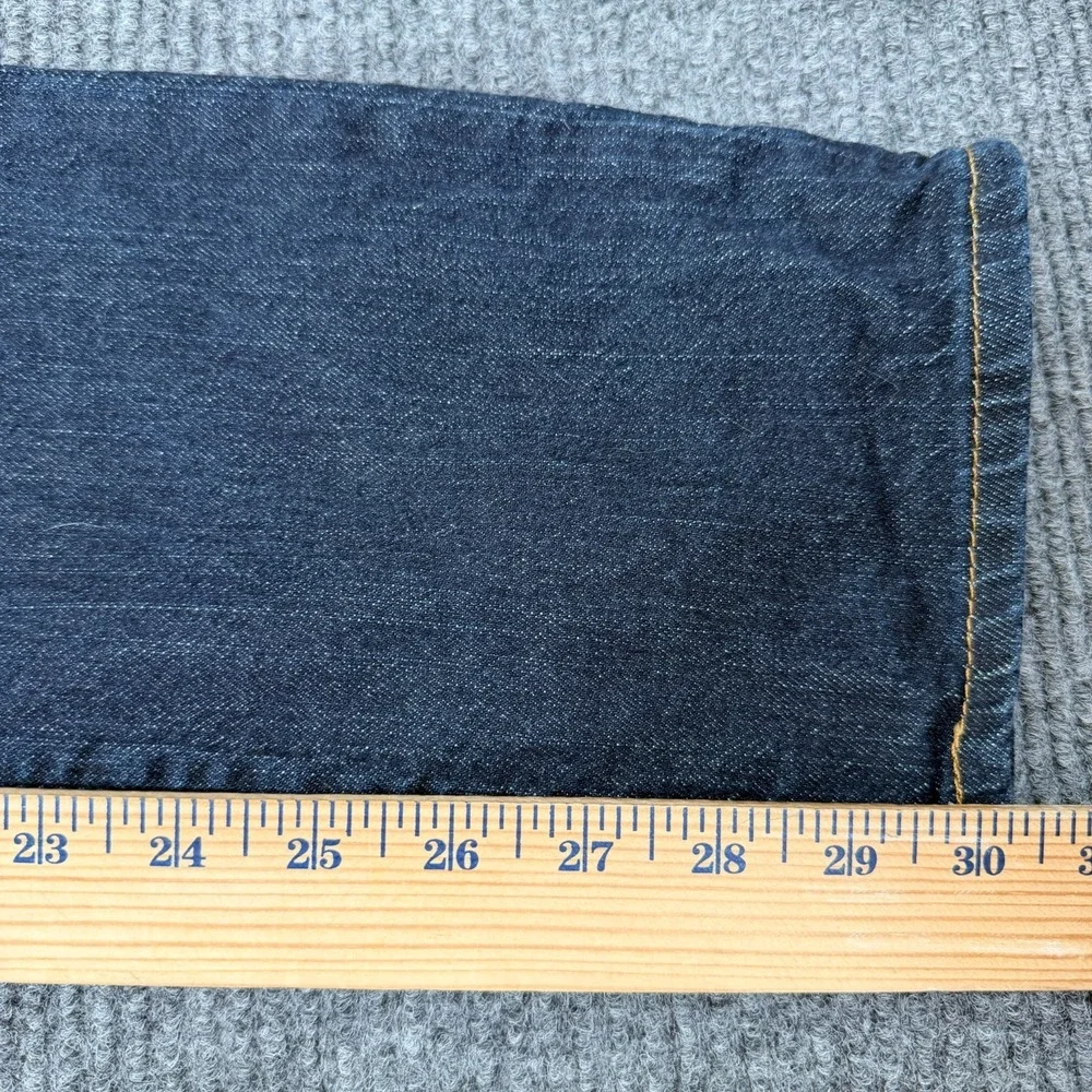 Volcom Vorta Jeans Mens 34 (35x30 ACTUAL) Slim Straight Blue Denim Dark Wash